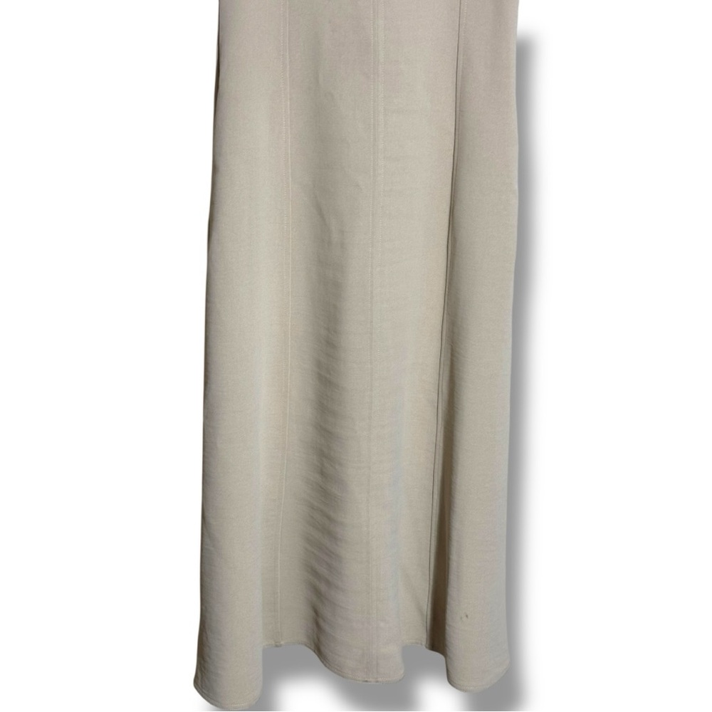 Joie Cream Sleeveless A-Line Square Neck Soft Fit & Flare Midi Dress - Picture 13 of 15